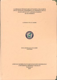 Gambaran Pengetahuan Wanita Usia Subur (WUS) Tentang Pemeriksaan Inspeksi Visual Asam Asetat (IVA) Di Kelurahan Juata Permai