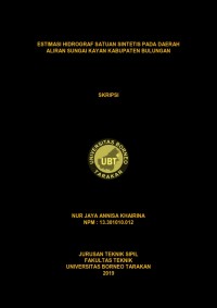 Estimasi Hidrograf Satuan Sintetis Pada Daerah Aliran Sungai Kayan Kabupaten Bulungan