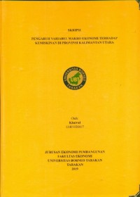 Pengaruh Variabel Makro Ekonomi Terhadap Kemiskinan Di Provinsi Kalimantan Utara