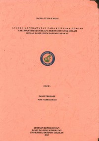 Asuhan Keperawatan Pada Klien An. A Dengan Gastroenteritis Di Ruang Perawatan Anak Melati Rumah Sakit Umum Daerah Tarakan