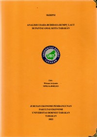 Analisis Usaha Budidaya Rumput Laut Di Pantai Amal Kota Tarakan
