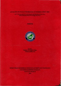 Analisis Putusan Pemnatalan Merek Open Mic (Studi Kasus Putusan Nomor 85/Pdt.Sus-HKI/Merek/2022/Pn.Niaga.Jkt.Pst)