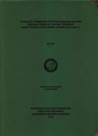 Pengaruh Pemberian Ekstrak Nepenthes mirabilis Sebagai Formula Coating Terhadap Viabilitas Dan Vigor Benih Jagung (Zea mays L.)