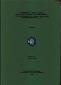 Uji Efektivitas Ekstrak Bakau (Rhizophora mucronata) Dalam Menghambat Pertumbuhan Bakteri Ralstonia solanacearum Penyebab Penyakit Layu