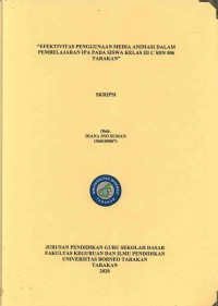 Efektivitas Penggunaan Media Animasi Dalam Pembelajaran IPA Pada Siswa Kelas III C SDN 006 Tarakan