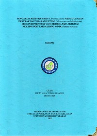 Pengaruh Bioenrichment Artemia salina Menggunakan Ekstrak Daun Karamunting (Melastoma malabathricum) Dengan Konsentrasi Yang Berbeda Pada Aktivitas Molting Post Larva Udang Windu (Penaeus monodon)