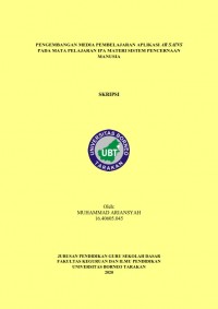 Pengembangan Media Pembelajaran Aplikasi AR Sains Pada Mata Pelajaran IPA Materi Sistem Pencernaan Manusia