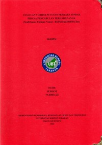 Tinjauan Yuridis Putusan Perkara Tindak Pidana Pencabulan Terhadap Anak (Studi Kasus Putusan Nomor: 84/PID.SUS/2018/PN.TAR)