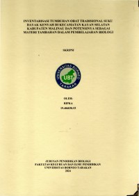 Inventarisasi Tumbuhan Obat Tradisional Suku Dayak Kenyah Di Kecamatan Kayan Selatan Kabupaten Malinau Dan Potensinya Sebagai Materi Tambahan Dalam Pembelajaran Biologi