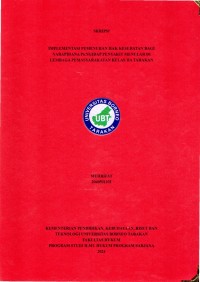 Implementasi Pemenuhan Hak Kesehatan Bagi Narapidana Pengidap Penyakit Menular Di Lembaga Pemasyarakatan Kelas IIA Tarakan