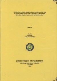 Penerapan Model Pembelajaran Kooperatif Tipe Picture And Picture Untuk Meningkatkan Hasil Belajar IPA Siswa Kelas IV SDN 004 Sesayap