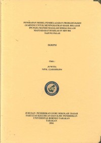 Penerapan Model Pembelajaran Problem Based Learning Untuk Meningkatkan Hasil Belajar IPS Pada Materi Masalah Sosial Dalam Masyarakat Di Kelas IV SDN 004 Tanjung Palas