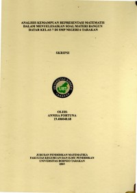 Analisis Kemampuan Representasi Matematis Dalam Menyelesaikan Soal Materi Bangun Datar Kelas 7 Di SMP Negeri 6 Tarakan