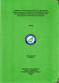 Perbedaan Pendapatan Petani Cabai Rawit (Capsicum frustescens l.) Sebelum Pandemi Dan Pada Saat Pandemi Covid-19 Di Tanjung Buka SP 5 Kecamatan Tanjung Palas Tengah