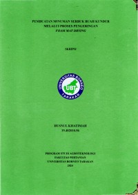 Pembuatan Minuman Serbuk Buah Kundur Melalui Proses Pengeringan Foam Mat Drying