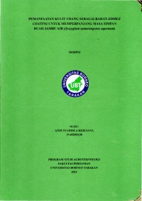 Pemanfaatan Kulit Udang Sebagai Bahan Edible Coating Untuk Memperpanjang Masa Simpan Buah Jambu Air (Syszygium samarangense aquenum)