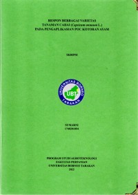 Respon Berbagai Varietas Tanaman Cabai (Capsicum annuum L.) Pada Pengaplikasian POC Kotoran Ayam