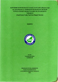 Kontribusi Pendapatan Usaha Tani Sawi (Brassica Rapa Var. Parachinensis L) Terhadap Pendapatan Rumah Tangga Di Kelurahan Kampung Enam Kota Tarakan (Studi Kasus Usaha Tani Sawi Bapak Marten)