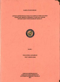 Asuhan Keperawatan Pada Ny. R Dengan Pre Dan Post Kuretase Abortus Inkomplit Di Ruang Mawar Rumah Sakit Umum Daerah Tarakan