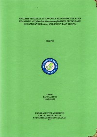 Analisis Pendapatan Anggota Kelompok Nelayan Udang Galah (Macrobrachium rosenbergii) Di Desa Buong Baru Kecamatan Betayau Kabupaten Tana Tidung