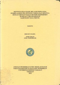 Meningkatkan Hasil Belajar Siswa Pada Pembelajaran IPA Tentang Cahaya Dan Sifatnya Dengan Menggunakan Metode Eksperimen Di Kelas V SDN 010 Sesayap Kabupaten Tana Tidung