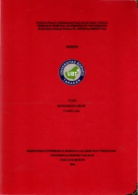 Tindak Pidana Kekerasan Dalam Rumah Tangga Terhadap Istri Dalam Perspektif Viktimologi (Studi Kasus Putusan Perkara No. 438/Pid.Sus/2020/PN Tar)