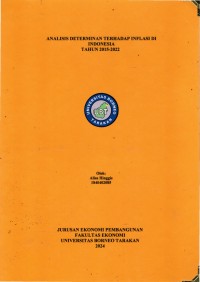 Analisis Determinan Terhadap Inflasi Di Indonesia Tahun 2015-2022