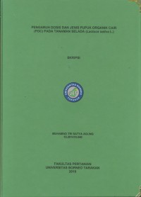 Pengaruh Dosis Dan Jenis Pupuk Organik Cair (POC) Pada Tanaman Selada (Lactuca sativa L.)
