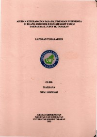 Asuhan Keperawatan Pada By. F Dengan Pneumonia Di Ruang Anggrek B Rumah Sakit Umum Daerah Dr. H. Jusuf SK Tarakan