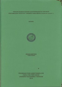 Pengaplikasian Radiasi Elektromagnetik Terhadap Pertumbuhan Vegetatif Tanaman Cabai Merah (Capsicum annum L.)