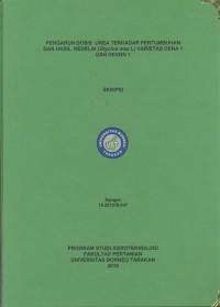 Pengaruh Dosis Urea Terhadap Pertumbuhan Dan Hasil Kedelai (Glycine max L.) Varietas Dena 1 Dan Devon 1