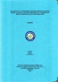 Uji Aktivitas Antioksidan Ekstrak Kerang Balelo Rebus (Conomurex sp) Dari Perairan Pulau Derawan Dengan Menggunakan Metode DPPH
