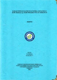 Karakterisasi Kandungan Kimia Gonad Bulu Babi (Diadema sp.) Dari Perairan Pulau Derawan