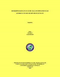 Deskripsi Kesulitan Guru Dalam Implementasi Kurikulum 2013 Di SDN 002 Pujungan