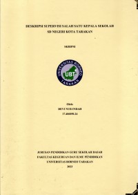 Deskripsi Supervisi Salah Satu Kepala Sekolah SD Negeri Kota Tarakan