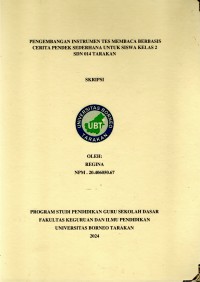 Pengembangan Instrumen Tes Membaca Berbasis Cerita Pendek Sederhana Untuk Siswa Kelas 2 SDN 014 Tarakan