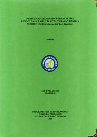 Pendugaan Erosi Pada Berbagai Tipe Penggunaan Lahan Di Kota Tarakan Dengan Metode USLE (Universal Soil Loss Equation)