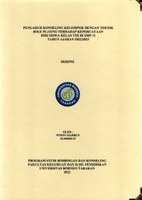 Pengaruh Konseling Kelompok Dengan Teknik Role Playing Terhadap Kepercayaan Diri Siswa Kelas VIII Di SMP 11 Tahun Ajaran 2022/2023