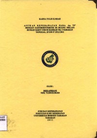 Asuhan Keperawatan Pada An. N Dengan Gastroenteritis Di Ruang Melati Rumah Sakit Umum Daerah Tk. I Tarakan Tanggal 25 s/d 27 Juli 2011