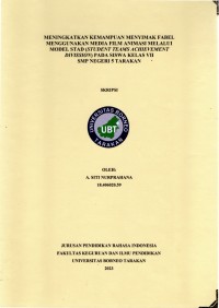 Meningkatkan Kemampuan Menyimak Fabel Menggunakan Media Film Animasi Melalui Model STAD (Student Teams Achievement Divission) Pada Siswa Kelas VII  SMP Negeri 5 Tarakan