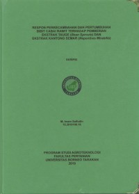Respon Perkecambahan Dan Pertumbuhan Bibit Cabai Rawit Terhadap Pemberian Ekstrak Tauge (Bean sprouts) Dan Ekstrak Kantong Semar (Nepenthes mirabilis)