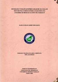 Penerapan Terapi Kompres Lidah Buaya Dalam Menurunkan Demam Pada Anak Di Ruang Anggrek B2 RSUD Dr. H. Jusuf SK Tarakan