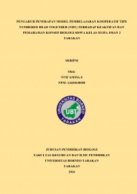 Pengaruh Penerapan Model Pembelajaran Kooperatif Tipe Numbered Head Together (NHT) Terhadap Keaktifan Dan Pemahaman Konsep Biologi Siswa Kelas XI IPA SMAN 2 Tarakan