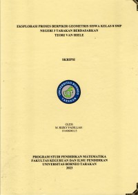 Eksplorasi Proses Berpikir Geometris Siswa Kelas 8 SMP Negeri 3 Tarakan Berdasarkan Teori Van Hiele