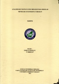 Analisis Kecukupan Guru Biologi Pada Sekolah Menengah Atas Di Kota Tarakan