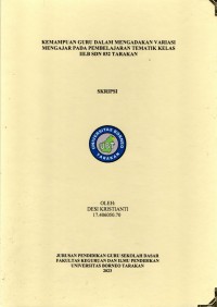 Kemampuan Guru Dalam Mengadakan Variasi Mengajar Pada Pembelajaran Tematik Kelas III.B SDN 032 Tarakan