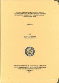 Meningkatkan Kemampuan Menulis Surat Undangan Menggunakan Pendekatan Saintifik Model Discovery Learning Pada Siswa Kelas V SDN 009 Sesayap Hilir