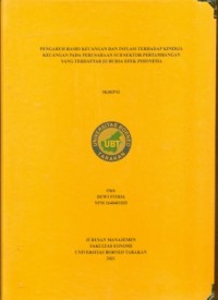 Pengaruh Rasio Keuangan dan Inflasi Terhadap Kinerja Keuangan Pada Perusahaan Sub Sektor  Pertambangan Yang Terdaftar Di Bursa Efek Indonesia