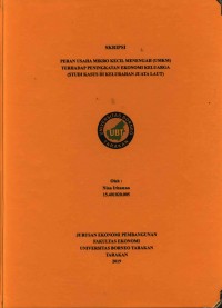 Peran Usaha Mikro Kecil Menengah (UMKM) Terhadap Peningkatan Ekonomi Keluarga (Studi Kasus Di Kelurahan Juata Laut)