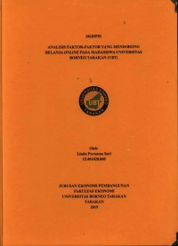 Analisis Faktor-Faktor yang Mendorong Belanja Online Pada Mahasiswa Universitas Borneo Tarakan (UBT)